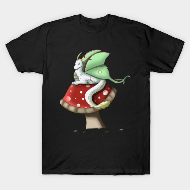 Lunar Moth Dragon T-Shirt by Cinderfox Studios